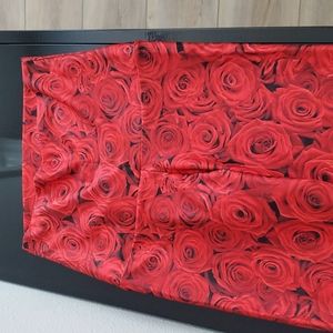 High waisted rose leggings